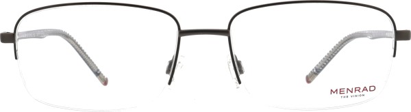 Elegante große Halbrandbrille für Herren von der Marke Menrad in schwarz