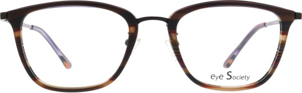 Hübsche matte Kunststoffbrille für Damen in der Farbe braun bunt gestreift
