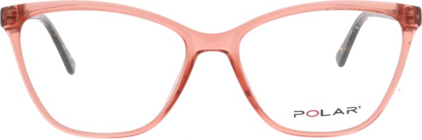 Trendige Brille in einer Schmetterlingsform von der Marke Polar in rot