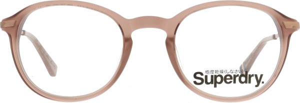Trendige Brille von Superdry für Damen in einer runden Form in der Farbe rosé