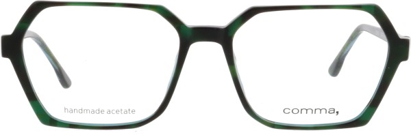 Außergewöhnliche Kunststoffbrille für mutige Damen in der Farbe grün von der Marke comma