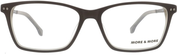 Klassische Damenbrille von der Marke More & More mit unauffälliger Form und mausgrauer Farbe