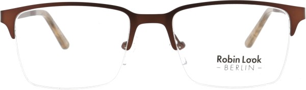 Klassische Halbrandbrille aus der Robin Look Kollektion für Herren in braun