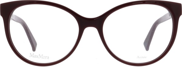 Stilvolle Kunststoffbrille für Damen von der Marke Max Mara in der Farbe rotbraun