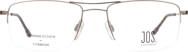 Titanbrille in einer eckigen Form für Herren in der Farbe silber