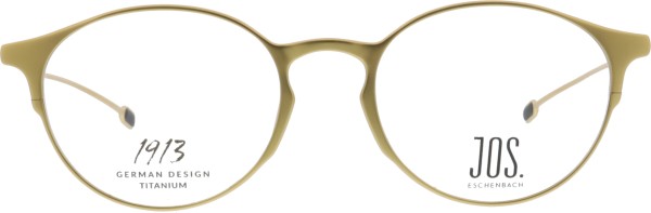 Titanbrille in einer Retroform für Damen und Herren in der Farbe gold