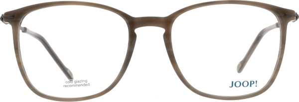 Schöne große Joop Brille für Damen und Herren aus Kunststoff in einem hellen Grauton.