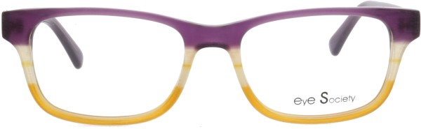 Knallige Kunststoffbrille für Damen von Eye Society in den Farben lila und braun