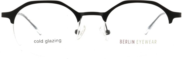 Schicke runde Pantobrille für Damen von Berlin Eyewear in schwarz transparent 181
