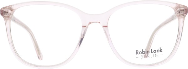 Frühlingshafte Robin Look Kunststoffbrille für Damen in einem transparenten Roséton