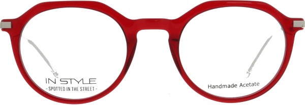Trendige Kunststoffbrille von der Marke Instyle für Damen in transparentem Rot