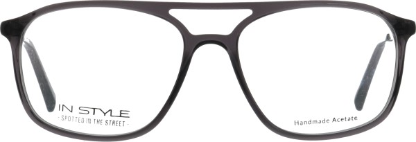 Schöne große Herrenbrille aus Kunststoff von der Marke In Style in der Farbe grau