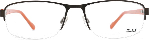 Große Halbrandbrille für Herren von der Marke ZWO in der Farbe braun