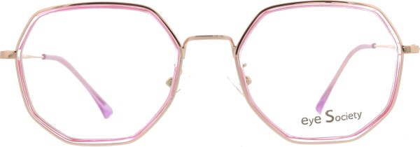 Trendige Brille für Damen von der Marke Eye Society in der Farbe rosa