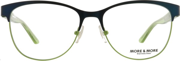 Hübsche Damenbrille von der Marke More & More aus Metall in der Farbe blau grün