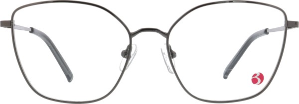 Schöne große Vintage-Brille in Schmetterlingsform für Damen in grau