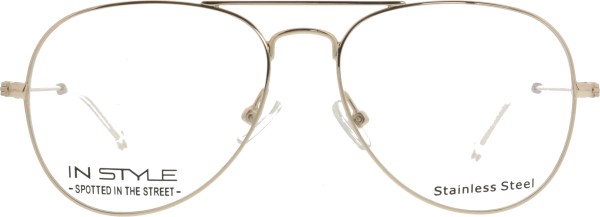 Trendige Pilotenbrille aus Metall in gold für Damen von der Marke In Style