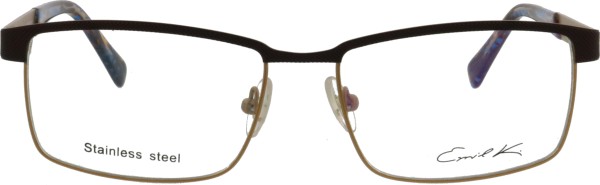 Elegante Herrenbrille aus Metall in der Farbe braun von der Marke Emil K.