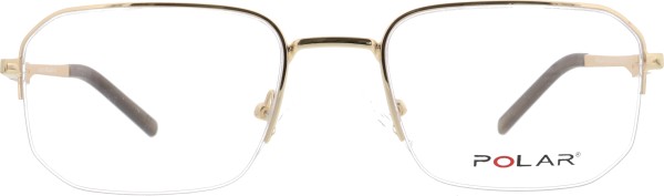 Sportliche Halbrandbrille für Herren von der Marke Polar in der Farbe gold