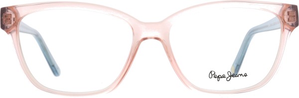 Modische Kunststoffbrille von der Marke Pepe Jeans für Damen in rosa transparent