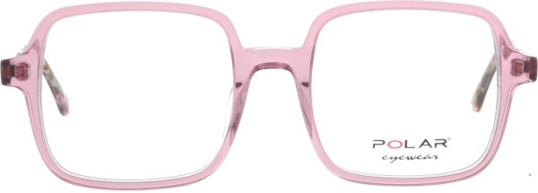 supertrendige große Retro Brille Chloe von Polar für Damen in der Farbe rosa transparent