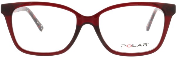 Auffällige Kunststoffbrille von Polar für Damen in der Farbe rot im Cateye Stil