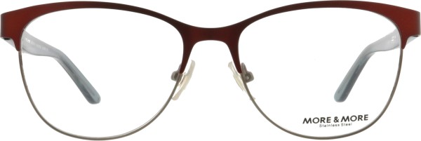 Hübsche Damenbrille von der Marke More & More aus Metall in der Farbe rot grau