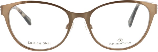 Formschöne Damenbrille mit Strasssteinen in der Farbe bronze