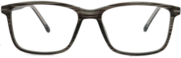Moderne rechteckige Kunststoffbrille für Herren in der Farbe grau