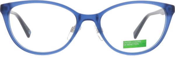 Modische Kunststoffbrille von der Marke Benetton für Damen in der Farbe blau