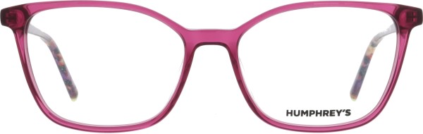 Top modische Kunststoffbrille für Damen in einem Rosa-Rot-Ton von der Marke Humphreys