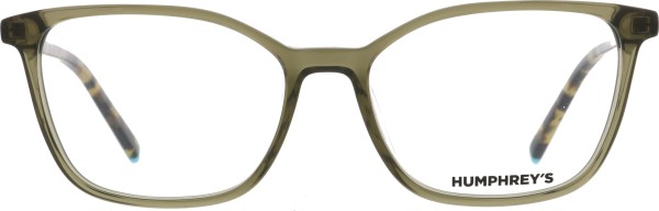 Top modische Kunststoffbrille für Damen in einem transparenten Grün von der Marke Humphreys