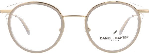 Außergewöhnliche Damenbrille von der Marke Daniel Hechter in transparentem grau gold
