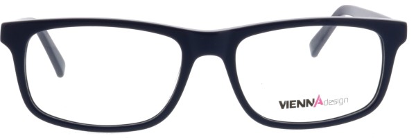 Klassische rechteckige Kunststoffbrille von Vienna für Damen und Herren in der Farbe blau