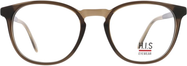 Tolle ovale Brille von der Marke HIS für Damen und Herren in der Farbe braun transparent