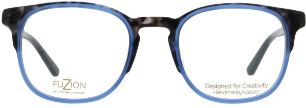 Modische Kunststoffbrille von der Marke Fuzion für Damen und Herren in der Farbe blau