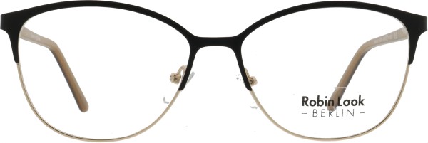 Schöne Schmetterlingsmetallbrille für Damen aus der aktuellen Robin Look Kollektion in der Farbe schwarz gold