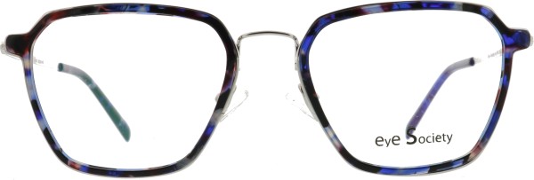 Coole trendige Kunststoffbrille für Damen in der Farbe blau havanna