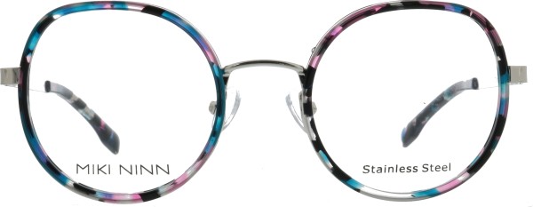Coole runde bunte Kunststoffbrille für Damen von der Marke Miki Ninn