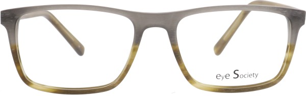 Tolle Kunststoffbrille von Eye Society für Damen und Herren in der Farbkombination grau beige
