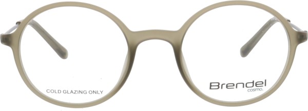 Klassische Damenbrille in einer runden Form in der Farbe grau transparent