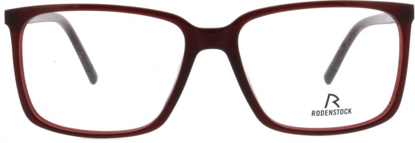 Klassische große Kunststoffbrille von der Marke Rodenstock für Damen und Herren in rot