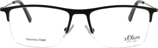 Klassische Halbrandbrille für Herren von der Marke s.Oliver in der Farbe schwarz