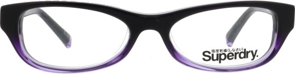 Hübsche kleine Kunststoffbrille von der Marke Superdry für Damen in den Farben schwarz und lila