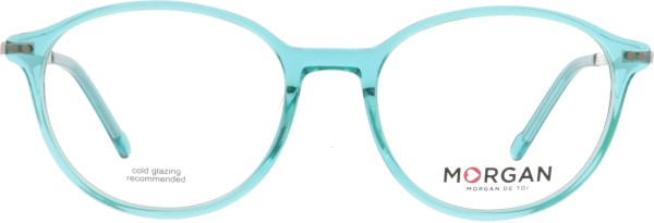 Farbenfrohe grün transparente Brille aus Kunststoff für Damen von der Marke Morgan