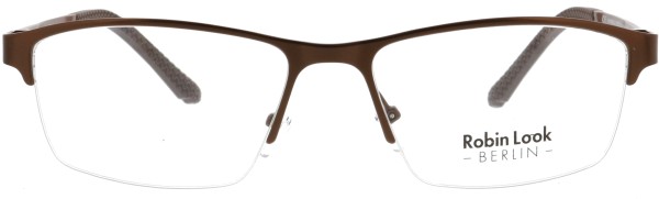 Klassische Halbrandbrille aus der Robin Look Kollektion für Herren in der Farbe braun