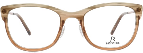 Tolle große Kunststoffbrille von Rodenstock für Damen in einem transparenten Braun