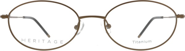Leichte Titanbrille für Damen und Herren von der Marke Heritage in braun