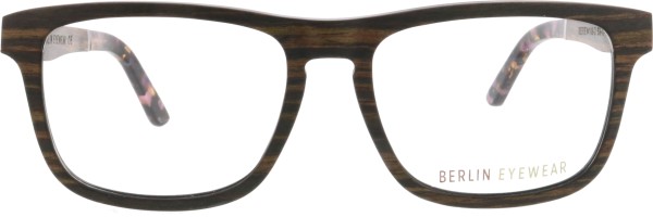 Klassische Herrenbrille in Holzoptik von der Marke Berlin Eyewear in der Farbe braun