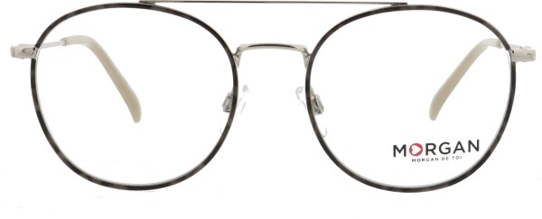 tolle Morgan Retro Brille in schwarz und silber 203188